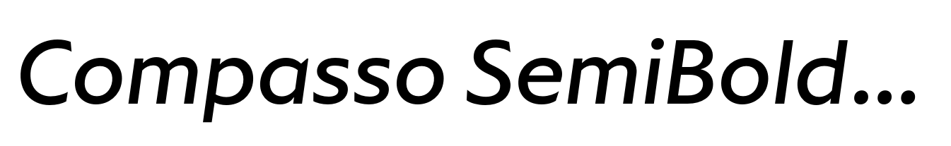 Compasso SemiBold Italic